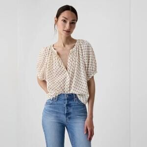 Gap X Doen floral puff sleeve blouse